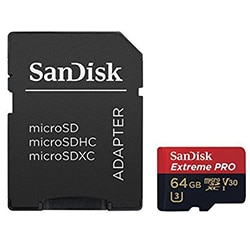 Sandisk Extreme Pro 64 GB Class 10 UHS-I 95 Mbps Read U3 V30 Micro SD Memory Card
