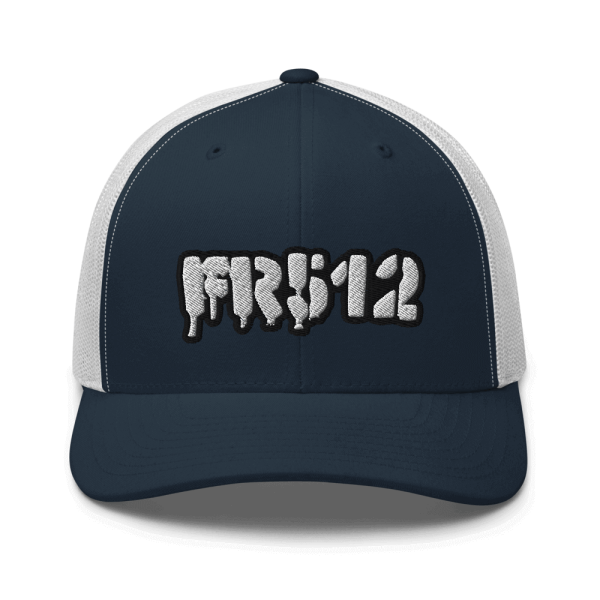 FR512 Trucker Hat - White Navy